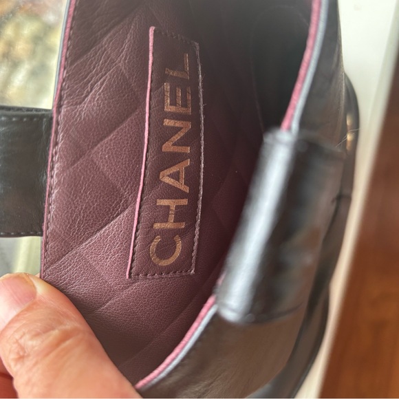 Chanel Women's Black Calfskin CC boots - Picture 4 of 6